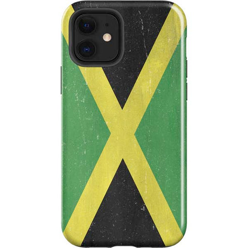 Jamaica Flag Distressed iPhone 12 Impact Case